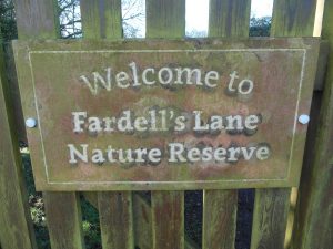 Fardell's Lane Reserve sign